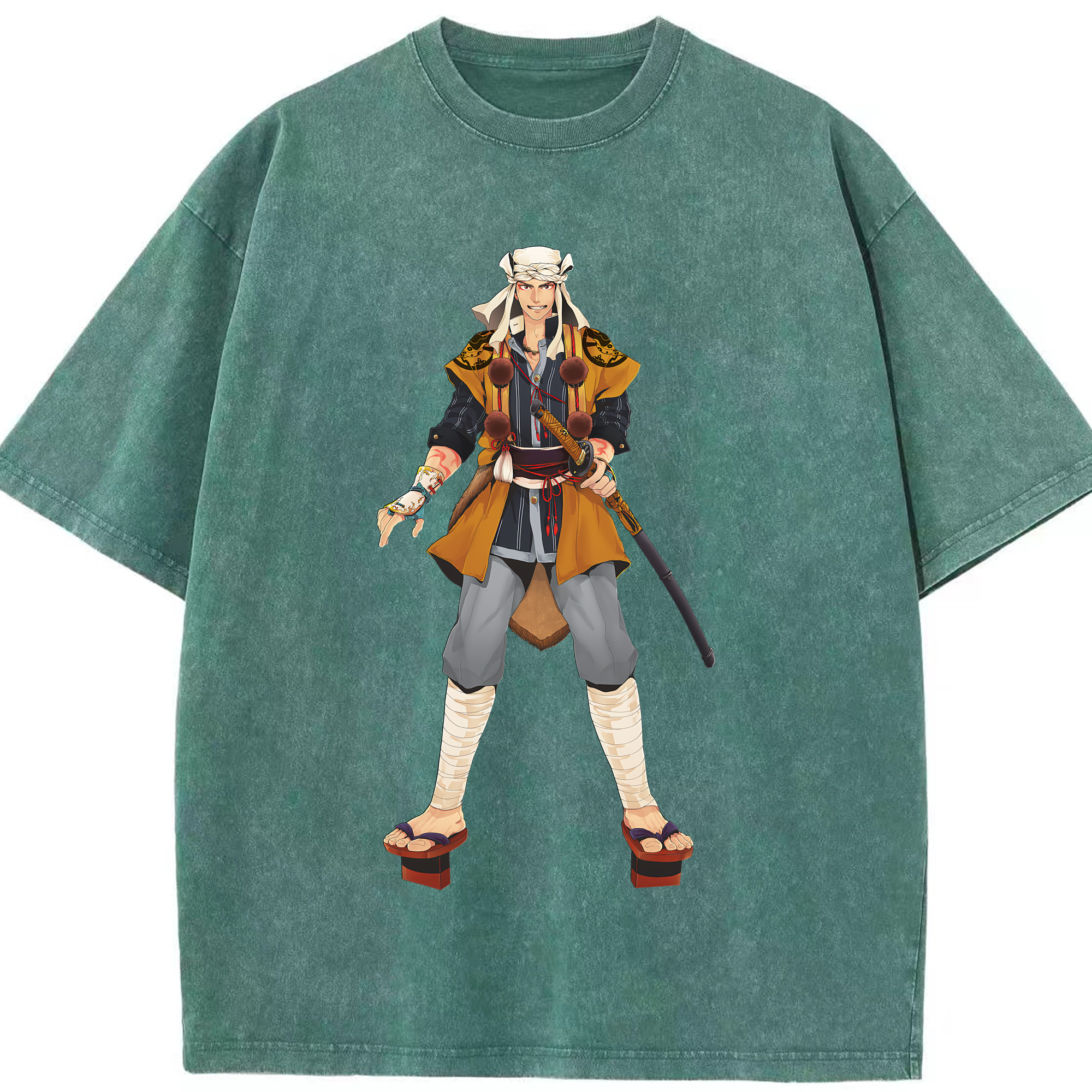 （画像用） 刀剣乱舞 Touken Ranbu 綿100% ヴィンテージ風 半袖Tシャツ（フロントプリント）